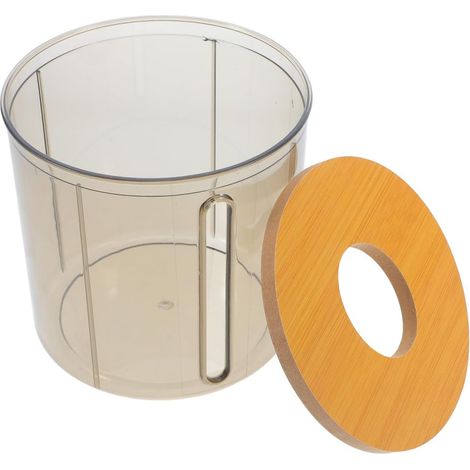Porte-papier toilette, bambou, avec couvercle, pour toilettes