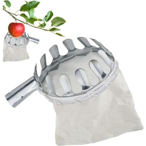 Fruit Picker, Fruit Picking Bag, Fruit Harvesters, Metal Fruit Picker, Fruit Gatherer, Apple Picker (16 cm)