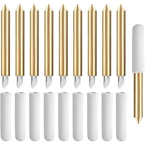ALLIANDISLot de 10 lames à pointe fine de qualité supérieure compatibles avec machines de découpe Maker/Maker 3, compatibles avec Explore Air/Air 2/Explore Air 3 (lames à pointe fine de qualité (1/4)