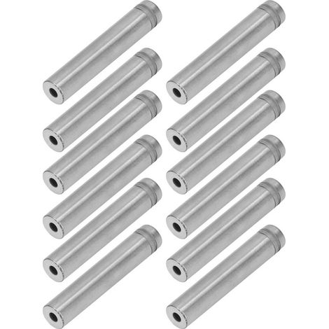 Vis d'entretoise en acier inoxydable, 12x60MM, vis de montage pour support de panneau avec ancrages muraux, 12 pièces (1/4)