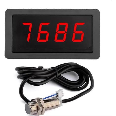 LED-Digitaldrehzahlmesser bis 9999 U/min, Farbanzeige. (1/5)