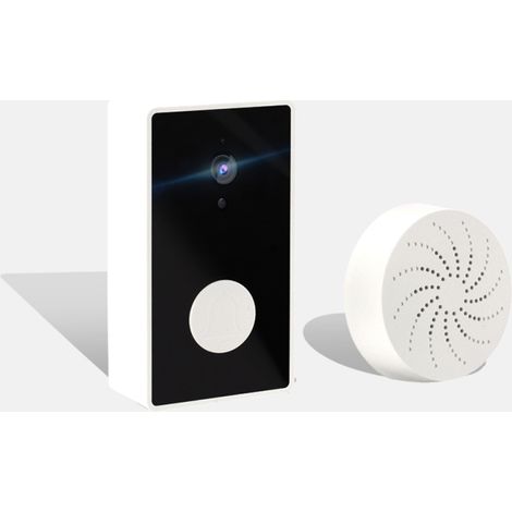 Sonnette vidéo Tuya WIFI avec carillon, caméra sans fil, contrôle via application, audio bidirectionnel, vision nocturne infrarouge (1/5)
