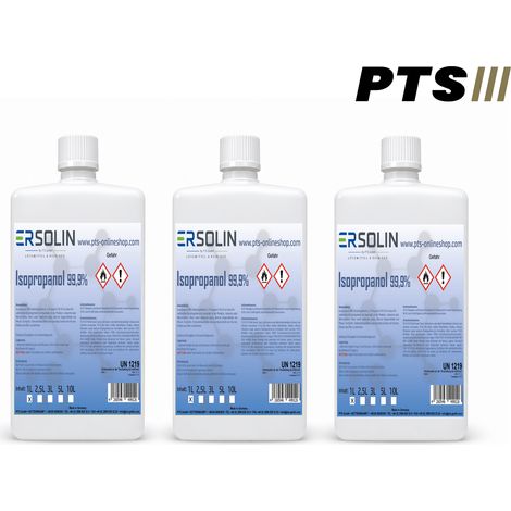 Isopropanol 99,9% 3x1 Liter IPA Entfetter Reiniger (1/3)