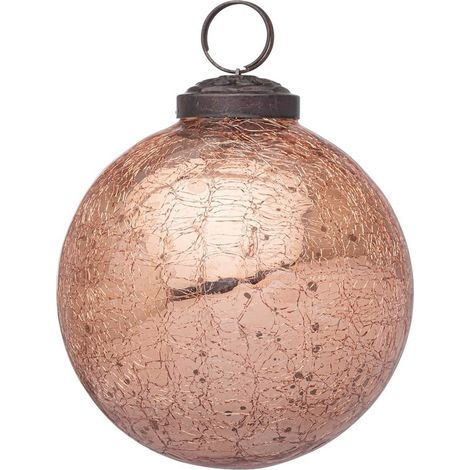 Sfera "Brill" in vetro color caramello lucido Ø 10 cm per decorazioni natalizie -1 Pezzo da Ø 10 cm (1/2)