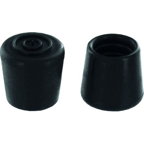 Patín envolvente de caucho negro ø30 - 2 piezas - Vynex