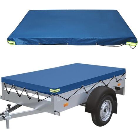 Telo piatto per rimorchio - 208 x 114 x 13 cm - Impermeabile e resistente agli strappi - Universale - Per rimorchi per auto