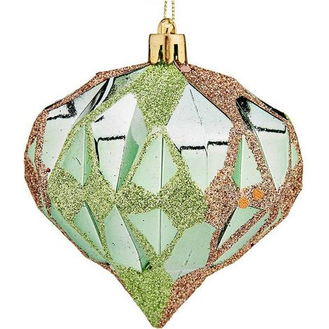 Bolas de Navidad - No especificado - Diamante - Verde - Ø 8 cm - Plástico