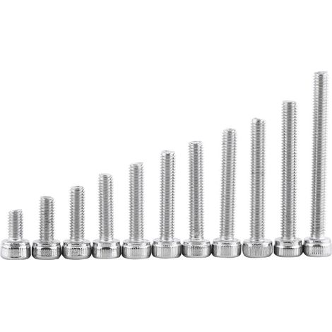 100 pièces vis à tête hexagonale vis et écrous ensemble de vis à tête cylindrique portative vis à tête hexagonale attache mécanique pour bureau domestique(M330) (1/5)