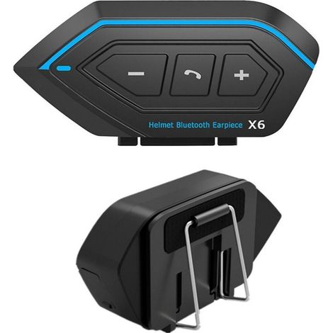 1 Paire écouteurs Bluetooth, haut-parleurs intégrés, appels mains libres, connexion GPS MP3, compatible casque moto (1/5)