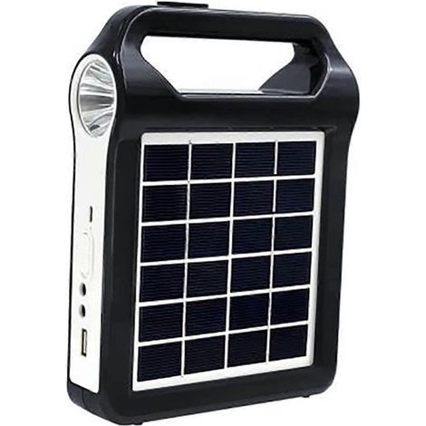 Générateur solaire portable rechargeable pour l'extérieur, avec lampe torche et alimentation de secours pour l'éclairage et le camping. (1/4)
