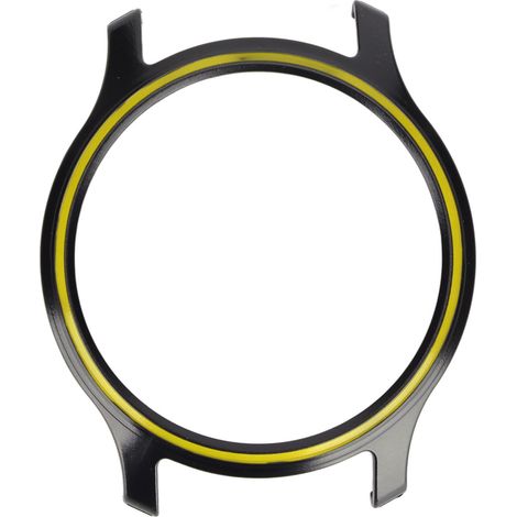 Montre Connectée Coque de Protection Rigide Anti-Rayures pour Haylou RS3 LS04, Cadre Complet avec Bande Sport Noir et Jaune (1/5)