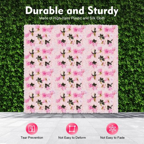 12PCS 6040cm Artificial Flower Wall Panels Floral Wall Backdrop Venue Decor