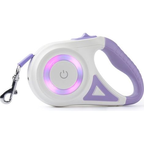 Correa extensible para perros,5 metros de largo,con iluminación de 360°,apta para perros pequeños y medianos de hasta 20 kg (1/5)