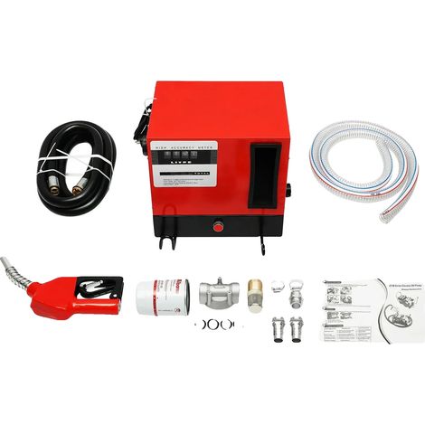 Dieselpumpe, selbstansaugend, hohe Effizienz, Rot (1/2)