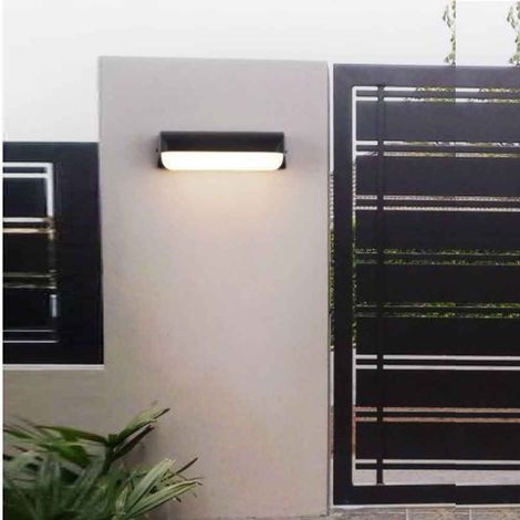 Applique lampada led per esterno 12 watt plafoniera per balconi terrazzi nera luce naturale 4000k I65 (1/5)