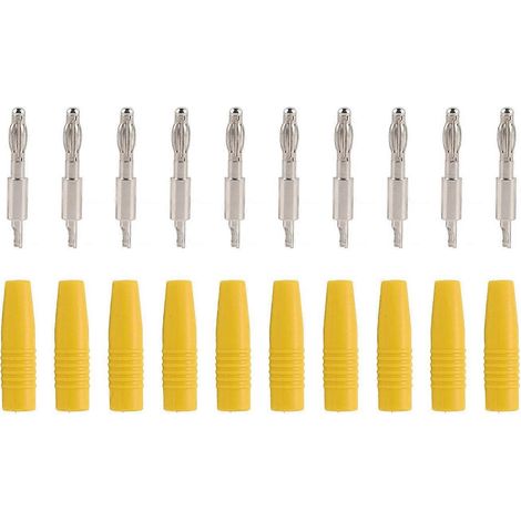 10er-Packung 4-mm-Bananenstecker (22.040) zum Selberbauen, passend für Multimeter-Messleitungen (1/4)
