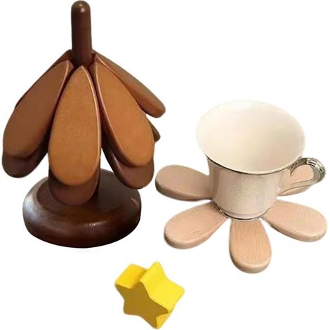 Dessous-De-Plat pour Casseroles Et Poêles Chaudes Dessous-De-Verre en Bois  Dessous-De-Plat Sapin De Noël En Bois Pour Dîner Boisson Breuvage Verre Comptoir Plans De Travail Casseroles Fruit Auto (1/5)