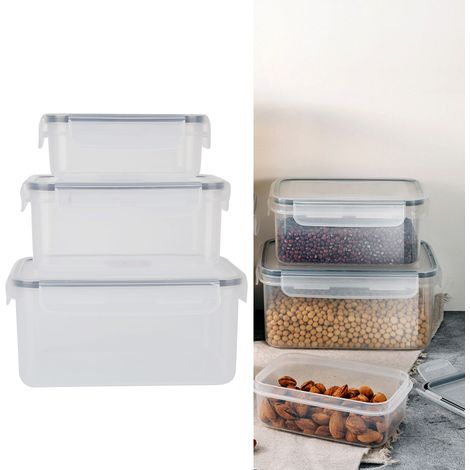 Boîtes de rangement alimentaires gigognes de différentes tailles pour la cuisine, boîtes de conservation étanches à l'humidité pour céréales et grains, contenants alimentaires transparents et hermétiq (1/5)