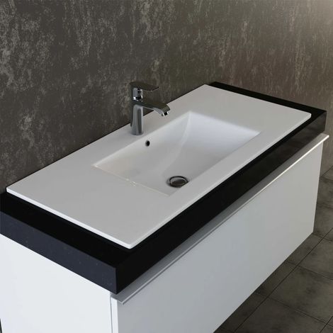 VILSTEIN© Keramik Einbauwaschbecken Einbau Einsatz Waschbecken Becken Handwaschbecken 82cm