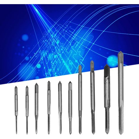 10 Pièces Micro Tarauds Acier Rapide Mini Jeu de Tarauds Machine pour Horlogerie Montres (1/5)