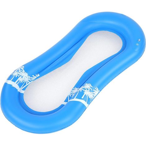 Lits Gonflables Extérieurs Piscine, Matelas de Piscine Flottant avec Support Dos et Accoudoirs, Couleur Bleue -KZQ (1/2)