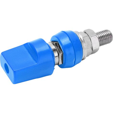 Bornier multifonctionnel à capuchon plat en laiton 4 mm M8 100 A haute intensité (prise bleue) (1/5)