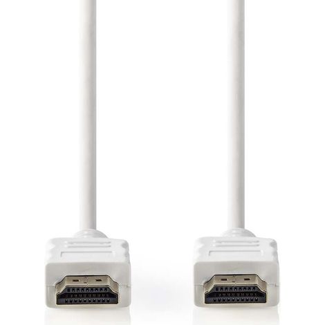 Nedis High Speed HDMI ™ Kabel mit Ethernet / HDMI™ Stecker / HDMI™ Stecker / 4K@60Hz / ARC / 18 Gbps / 2.00 m / Rund / PVC / Weiss / Label
