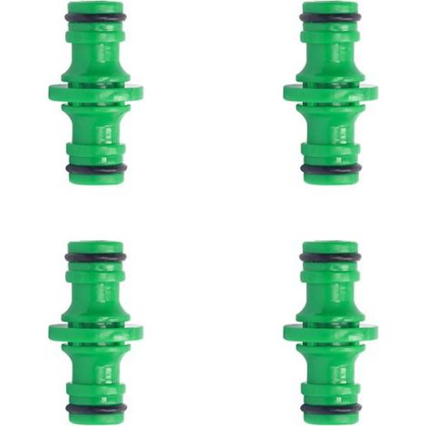 Connecteur de Tuyau 4 Pièces - Joint de Mamelon en Plastique à Double Passage (1/3)