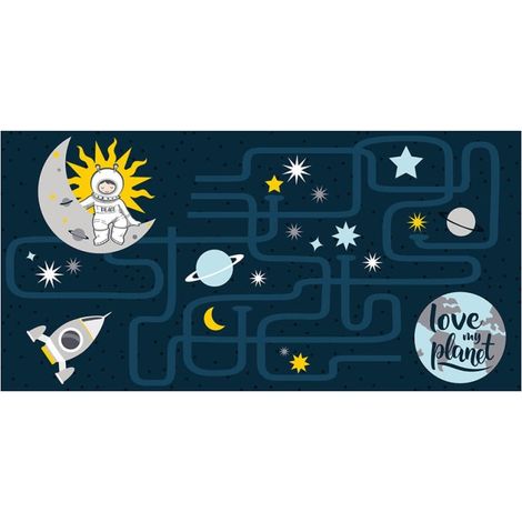 Tapis rectangle 60x120 cm Petit Astronaute (1/3)