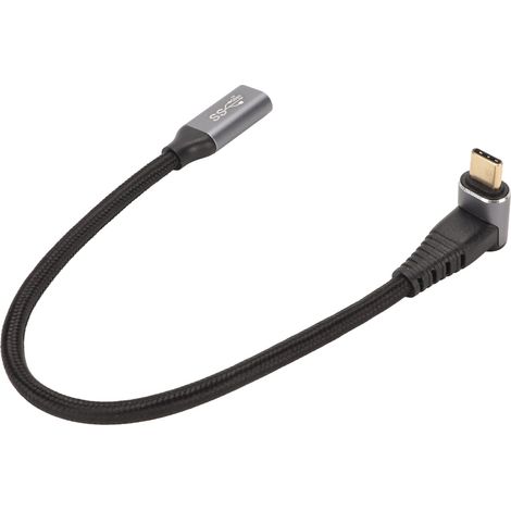 Câble USB-C 3.1 mâle vers femelle PD100W, charge rapide 10 Gbit/s, 4K à 60 Hz, pour consoles de jeux Steam Deck, 25 cm / 9,8 pouces (1/5)