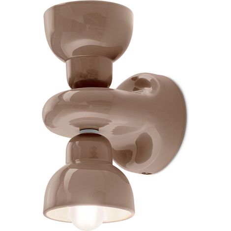 DECO' BERIMBAU C2601, Applique in Ceramica, Ferroluce - Colore: Marrone (1/3)