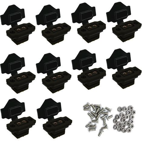 10paires Connecteurs Encastrables XT60BE-F avec Capuchon en Caoutchouc + Vis étanches pour Batterie Lipo Compatible avec Toutes Les Fiches XT-60 2 Broches Noir (1/5)