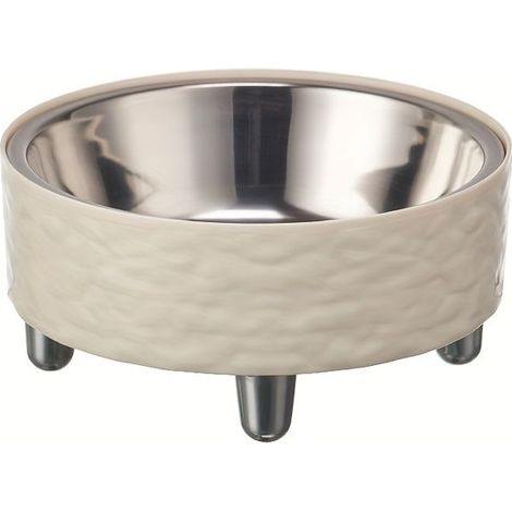 BelleRise - Gamelle surélevée pour animaux à motif ondulé — Gamelle pour chien en acier inoxydable (1/5)