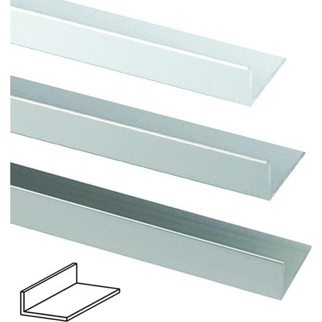 Profilo angoli diversi in alluminio - Specifiche: mm 30x15 mt 2 argento - 5 pz