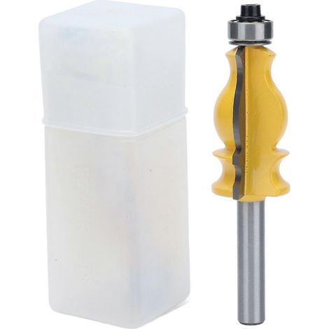 Fraise à main courante à queue de 8 mm, en acier au carbone, pour moulures de lignes, outil de menuiserie, queue en V (1/5)