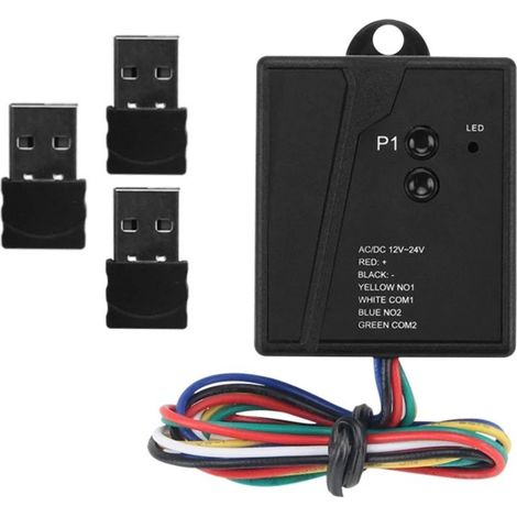 Accessoire pour automatisation et domotique, équipement de commande et de sécurité pour la maison,1xReceiver and 3xUSB (1/5)