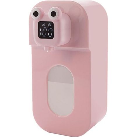 Distributeur de savon automatique 300ML Distributeur de savon mural Distributeur de savon en mousse électrique Salle de bain Cuisine Bureau École (Rose) (1/4)