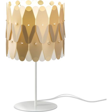 Lampada Da Scrivania Moderna Amanda Polilux ® New Gold E Metallo 1 Luce E27 (1/2)
