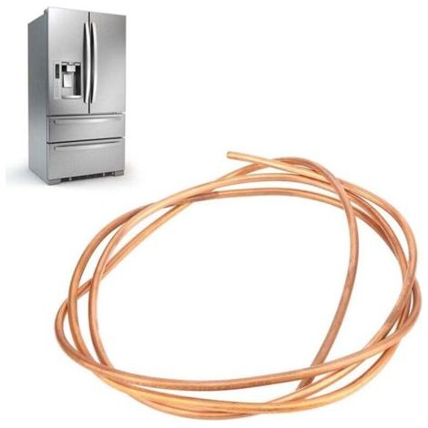 Tuyau de Tube en Cuivre de 2m, Tube de Cuivre 6mm (OD), 5mm (ID), C1100 T2, pour le réfrigérateur, le congélateur et le climatiseur (1/4)