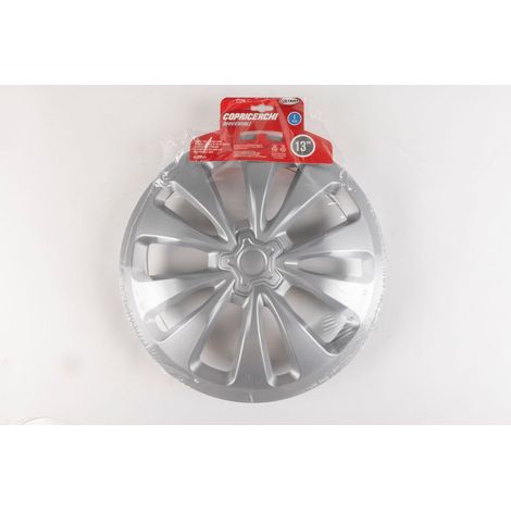 Copricerchio auto grigio singolo montecarlo 13'' in ABS