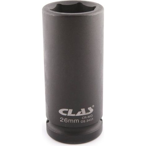 Douille choc 6 pans longue 26mm 3/4" Cr-Mo - OS 3431 - CLAS Equipements