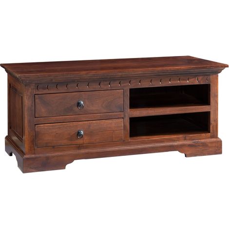 mobile TV in legno di Acacia 115x48x50 nougat laccato OXFORD 317
