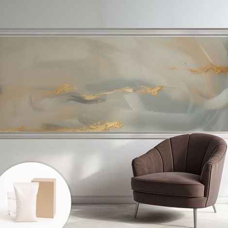 Carta Da Parati - Non Tessuto - Con Colla Inclusa - Per Interni - Ecologica - Con Ingresso - Soggiorno Striature delicate 250x104 cm (1/5)