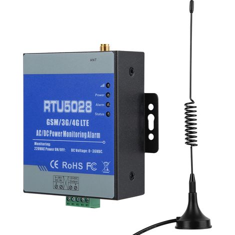RTU5028 Surveillance de l'état de la tension d'alimentation GSM Alarme de coupure/rétablissement de courant (UE 100-240V) (1/5)