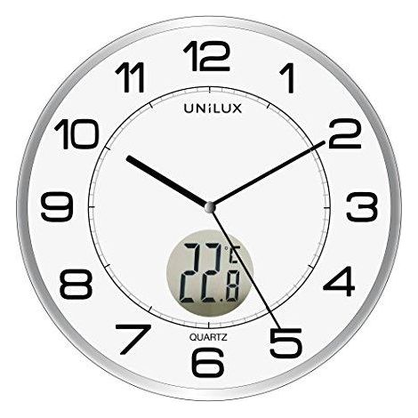 Unilux Tempus Reloj de Pared Plateado 30,5 cm de Diámetro