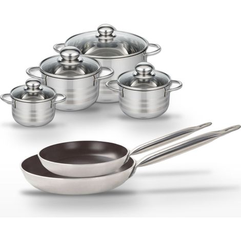 Lot Poêles 28/32 cm et Faitouts 12/14/16/24 cm Elo Bistro Line (1/5)