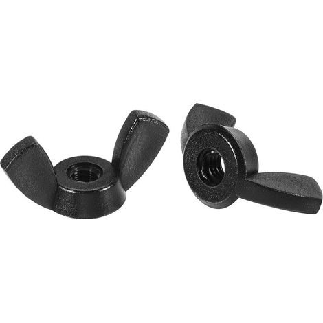 SHINING HOUSE M3-Flügelmutter, Flügelmuttern, Nylon-Handdreh-Befestigungselemente, Schwarz, 25 Stück, (1/5)