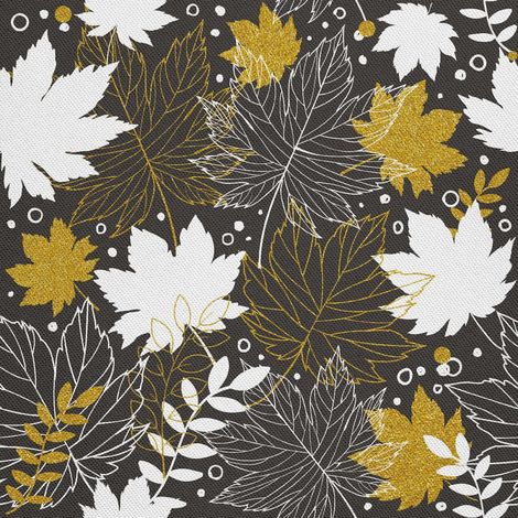 Tela decorativa Oxford para exteriores - Motivo de hojas de arce y fresno I DX499 (1/5)