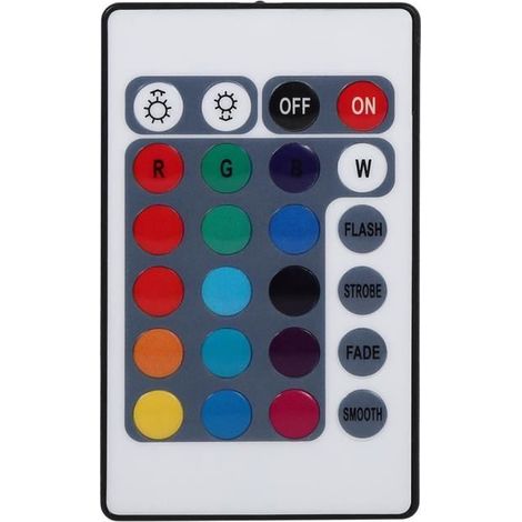 Contrôleur LED RGB 24 touches avec télécommande sans fil IR pour bande lumineuse (1/3)
