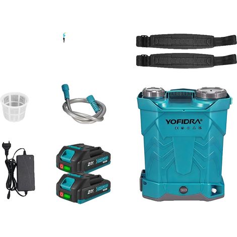 Pulvérisateur Électrique, Capacité de 20L, Design Ergonomique de Sac à Dos, Ensemble de batteries 2x1.5Ah (1/2)